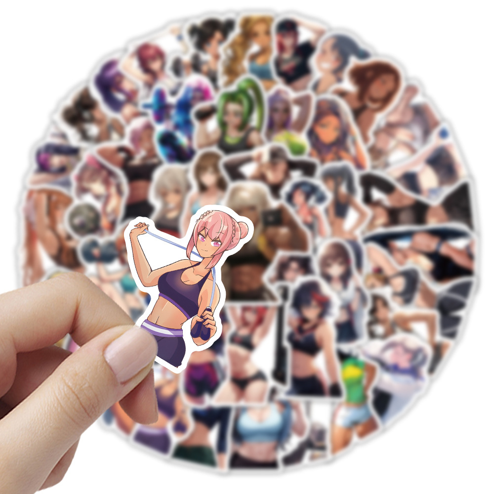54PCS Sports Girl Stickers For - Blister Plaster Sport 评论和价格
